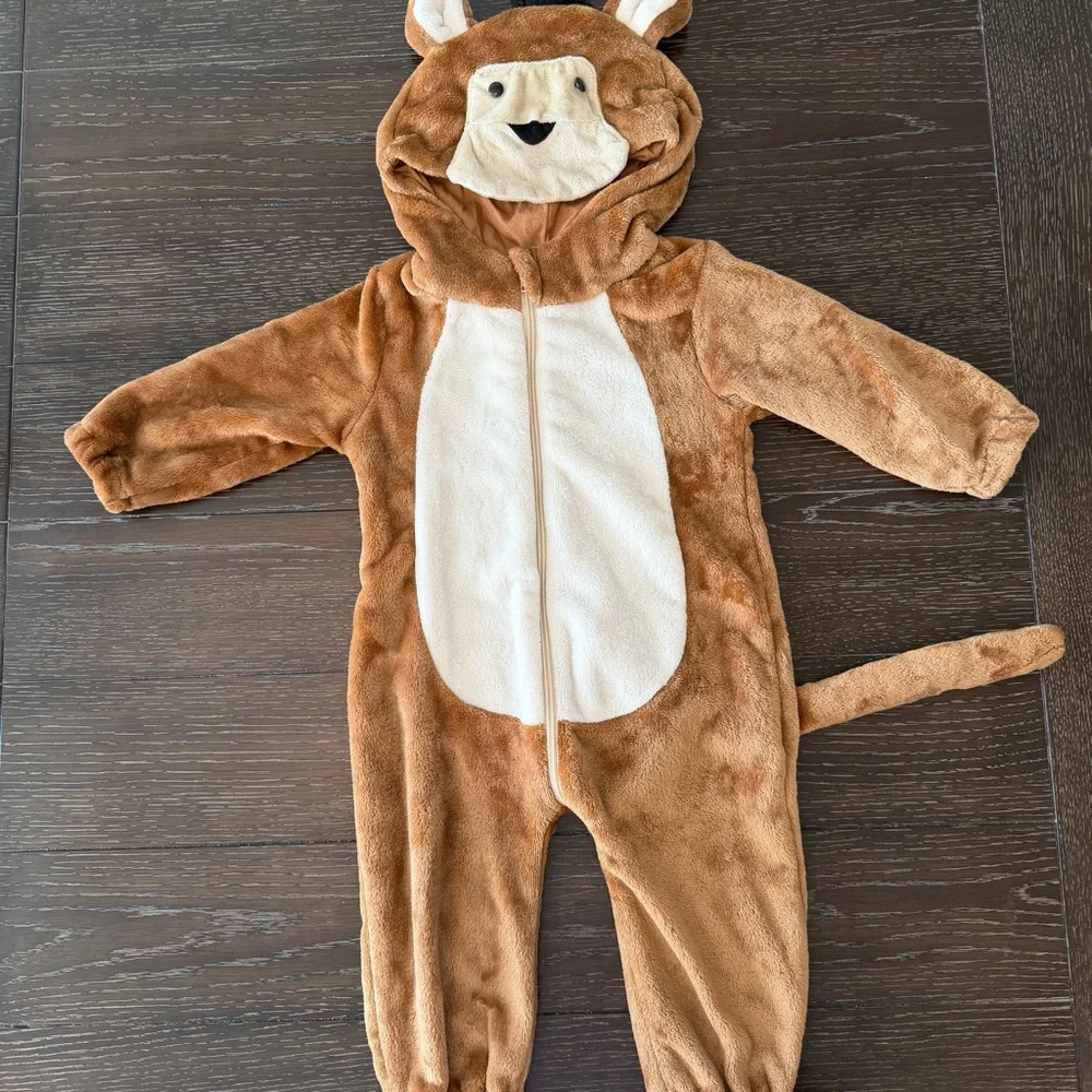 18-24 Month Toddler Brown‎ Monkey Costume Onesie Full Zip